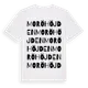 White t-shirt med Moröhöjden ordlek t-shirt