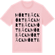 Pink Cotton t-shirt med Mörtbäck ordlek t-shirt