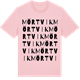 Pink Cotton t-shirt med Mörtvik ordlek t-shirt