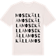 Vintage White t-shirt med Mosekälla ordlek t-shirt