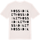 Vintage White t-shirt med Mossadiket ordlek t-shirt