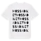 White t-shirt med Mossadiket ordlek t-shirt