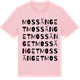 Pink Cotton t-shirt med Mossänget ordlek t-shirt