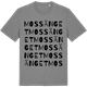 Mid Heather Gray t-shirt med Mossänget ordlek t-shirt