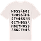 Vintage White t-shirt med Mossänget ordlek t-shirt