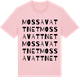Pink Cotton t-shirt med Mossavattnet ordlek t-shirt