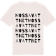 Vintage White t-shirt med Mossavattnet ordlek t-shirt