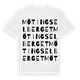 White t-shirt med Mötingselberget ordlek t-shirt