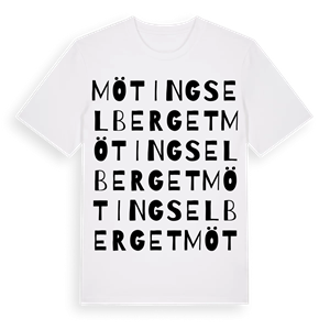 Mötingselberget ordlek t-shirt – ekologisk bomull t-shirt från Pinshirt