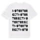 White t-shirt med Motortorget ordlek t-shirt