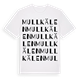 White t-shirt med Mullkälen ordlek t-shirt