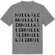 Mid Heather Gray t-shirt med Mullkälen ordlek t-shirt