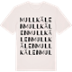 Vintage White t-shirt med Mullkälen ordlek t-shirt