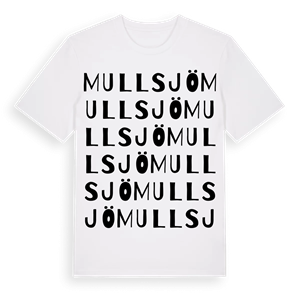Mullsjö ordlek t-shirt – ekologisk bomull t-shirt från Pinshirt