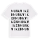 White t-shirt med Munkviken ordlek t-shirt