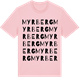 Pink Cotton t-shirt med Myrberg ordlek t-shirt