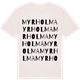 Vintage White t-shirt med Myrholma ordlek t-shirt