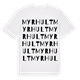 White t-shirt med Myrhult ordlek t-shirt