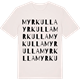Vintage White t-shirt med Myrkulla ordlek t-shirt