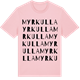 Pink Cotton t-shirt med Myrkulla ordlek t-shirt