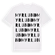 White t-shirt med Myrlund ordlek t-shirt