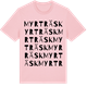 Pink Cotton t-shirt med Myrträsk ordlek t-shirt