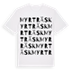 White t-shirt med Myrträsk ordlek t-shirt