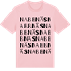 Pink Cotton t-shirt med Nabbnäs ordlek t-shirt