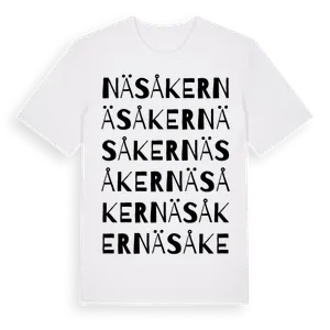 Näsåker ordlek t-shirt – ekologisk bomull t-shirt från Pinshirt