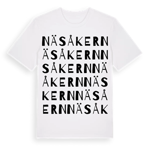 Näsåkern ordlek t-shirt – ekologisk bomull t-shirt från Pinshirt