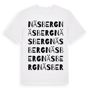 Näsberg ordlek t-shirt – ekologisk bomull t-shirt från Pinshirt