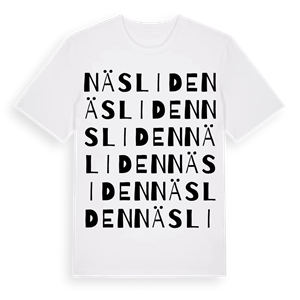 Näsliden ordlek t-shirt – ekologisk bomull t-shirt från Pinshirt