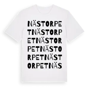 Nästorpet ordlek t-shirt – ekologisk bomull t-shirt från Pinshirt