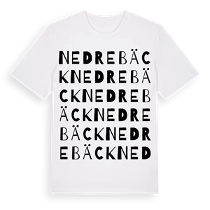 Nedre Bäck ordlek t-shirt – ekologisk bomull t-shirt från Pinshirt