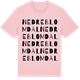 Pink Cotton t-shirt med Nedre Blomdal ordlek t-shirt