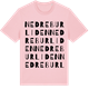 Pink Cotton t-shirt med Nedre Burliden ordlek t-shirt