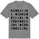 Mid Heather Gray t-shirt med Nedre Burliden ordlek t-shirt