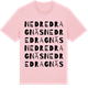 Pink Cotton t-shirt med Nedre Dragnäs ordlek t-shirt