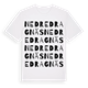 White t-shirt med Nedre Dragnäs ordlek t-shirt