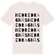 Vintage White t-shirt med Nedre Dragnäs ordlek t-shirt