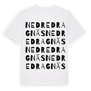Nedre Dragnäs ordlek t-shirt – ekologisk bomull t-shirt från Pinshirt