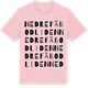 Pink Cotton t-shirt med Nedre Fäbodliden ordlek t-shirt