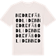 Vintage White t-shirt med Nedre Fäbodliden ordlek t-shirt