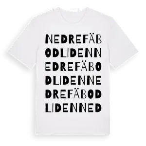 Nedre Fäbodliden ordlek t-shirt – ekologisk bomull t-shirt från Pinshirt