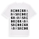 White t-shirt med Nedre Granås ordlek t-shirt