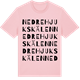 Pink Cotton t-shirt med Nedre Hjukskälen ordlek t-shirt