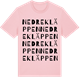 Pink Cotton t-shirt med Nedre Kläppen ordlek t-shirt