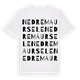 White t-shirt med Nedre Maursele ordlek t-shirt