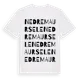 White t-shirt med Nedre Maursele ordlek t-shirt