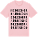 Pink Cotton t-shirt med Nedre Norra Örnäs ordlek t-shirt